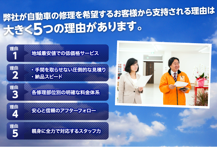 当社が選ばれる5つの理由メイン画像